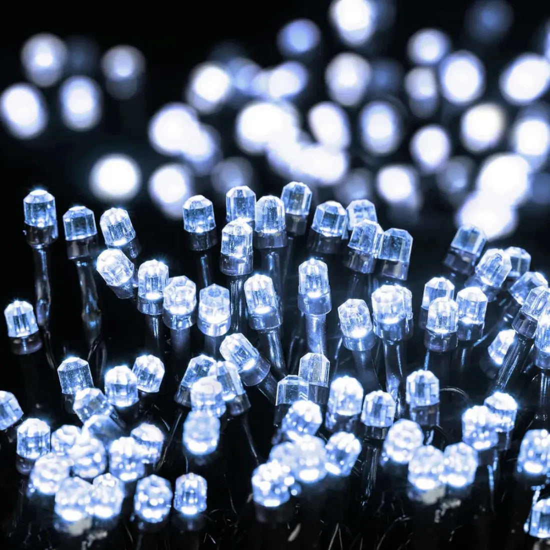 Instalație luminoasă LED tip șir, LED-uri tip diamant, 600 LED-uri, 100 m, alb rece – imagine 2