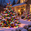 Instalație luminoasă LED tip șir, LED-uri tip diamant, 300 LED-uri, 50 m, multicoloră – imagine 3