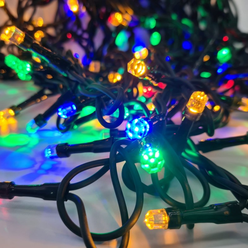 Instalație LED tip țurțuri, 120 LED-uri, 5,5 m, multicoloră – imagine 1