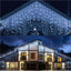 Instalație LED tip țurțuri, 240 LED-uri, 12 m, alb rece – imagine 1