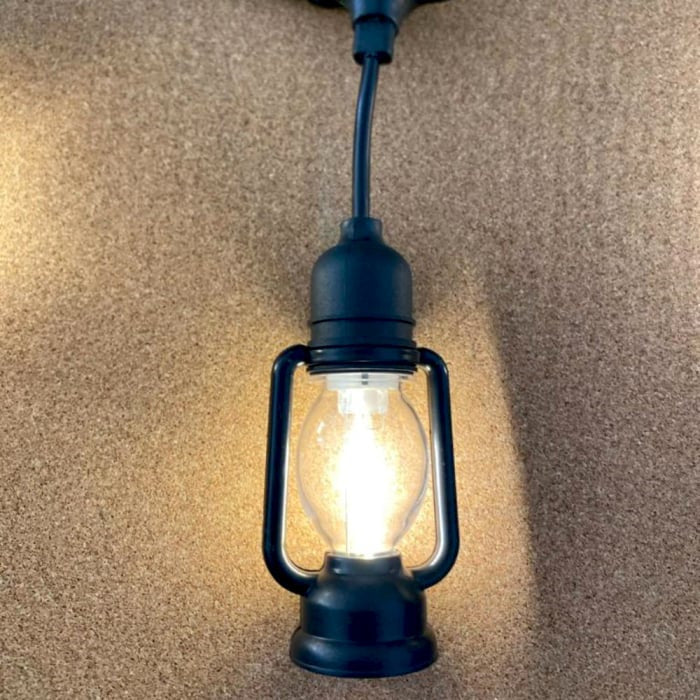 Ghirlandă luminoasă decorativă, felinare, 10 becuri, 10 m, alb cald – imagine 3