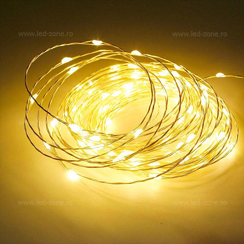 Instalație luminoasă LED cu baterii, 10 m, multicoloră / alb rece / alb cald – imagine 2