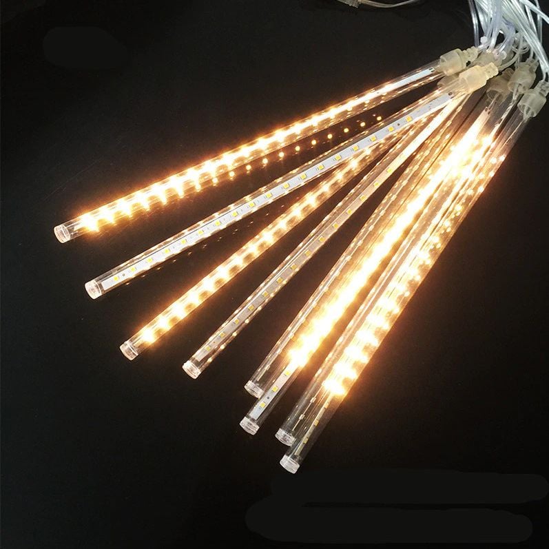Instalație luminoasă tip meteori, 8 tuburi de 80 cm, 4,5 m, alb cald – imagine 2