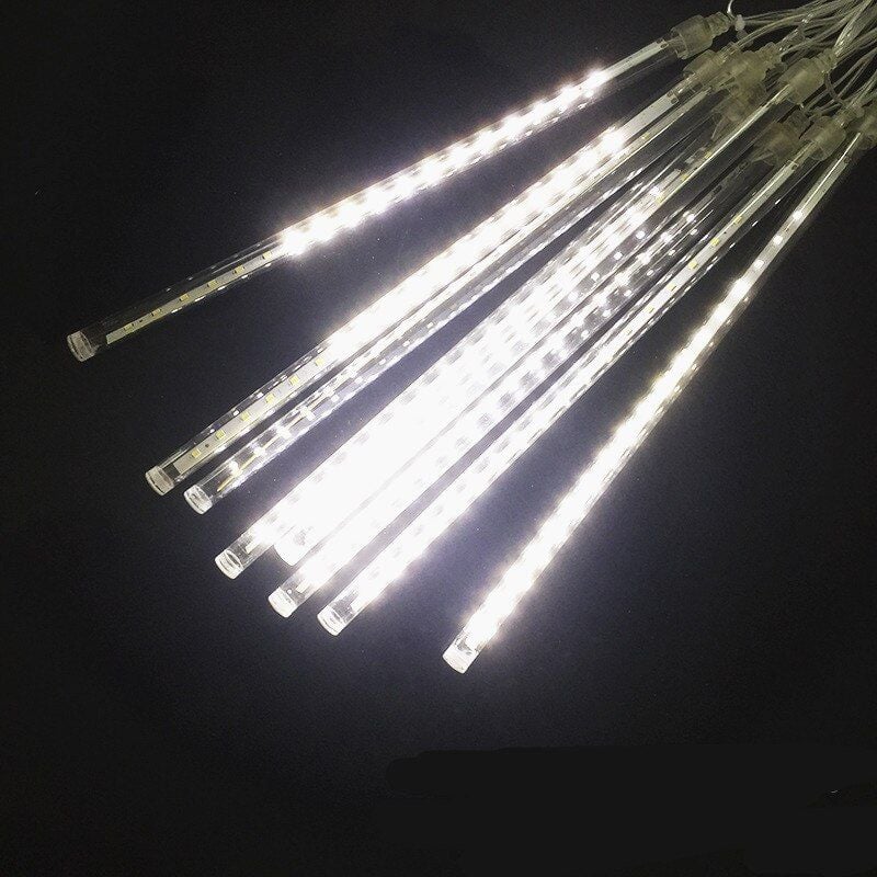 Instalație luminoasă tip meteori, 8 tuburi de 50 cm, 4,5 m, alb rece – imagine 2