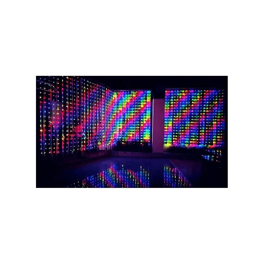 Perdea luminoasă LED digitală, 400 LED-uri, 3 × 2 m, RGB – imagine 3