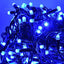 Instalație luminoasă LED tip șir, LED-uri tip diamant, 200 LED-uri, 20 m, albastră – imagine 1