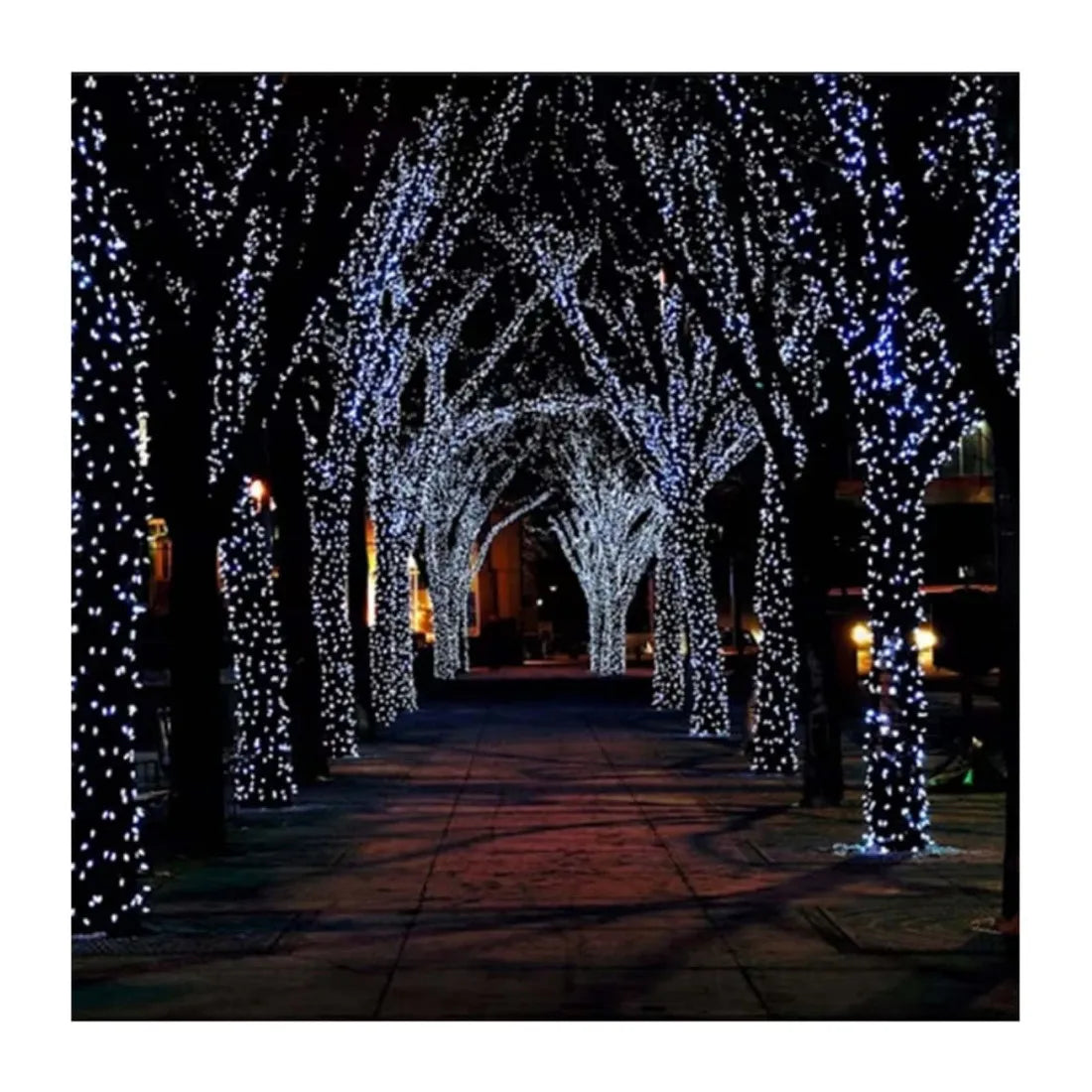 Instalație luminoasă LED tip șir, 240 LED-uri, 30 m, alb rece – imagine 3