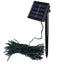 Instalație solară LED tip șir, 420 LED-uri, 50 m, cu telecomandă, albastră – imagine 1