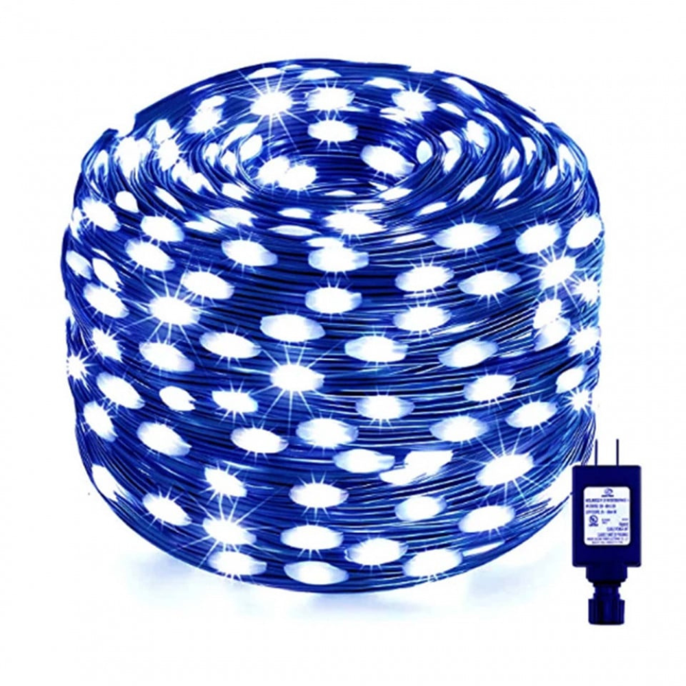 Instalație luminoasă LED tip șir, 160 LED-uri, 20 m, albastră – imagine 1
