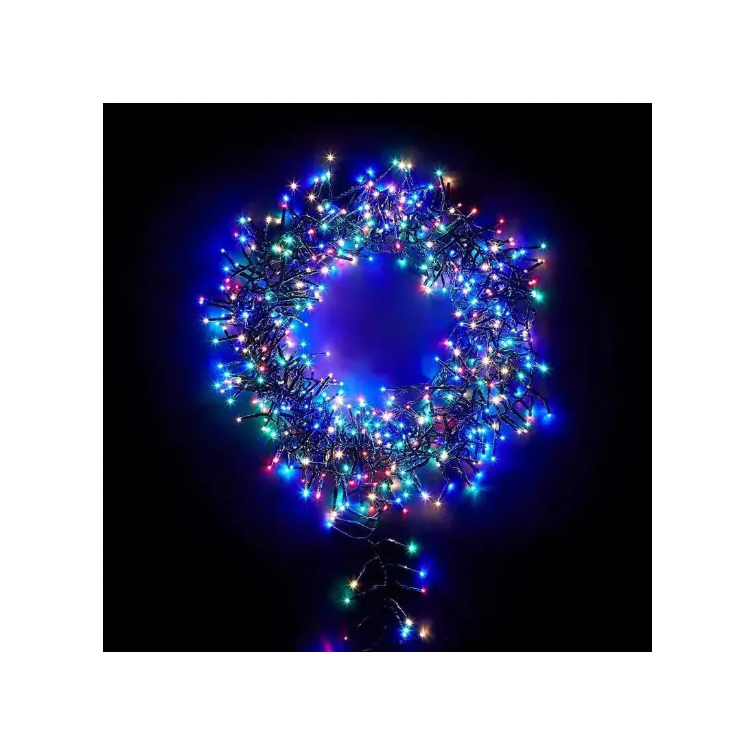 Instalație luminoasă LED tip cluster, 480 LED-uri, 10 m, multicoloră – imagine 2