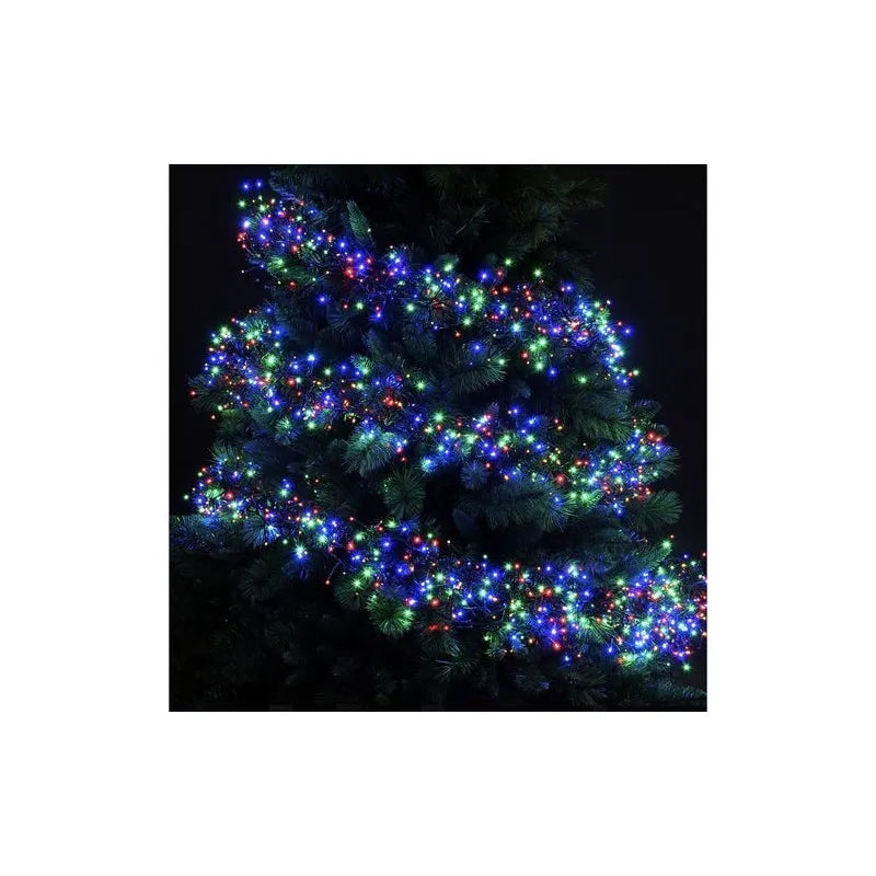 Instalație luminoasă LED tip cluster, 480 LED-uri, 10 m, multicoloră – imagine 1