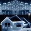 Instalație LED tip țurțuri, 100 LED-uri, 4 m, alb rece – imagine 4