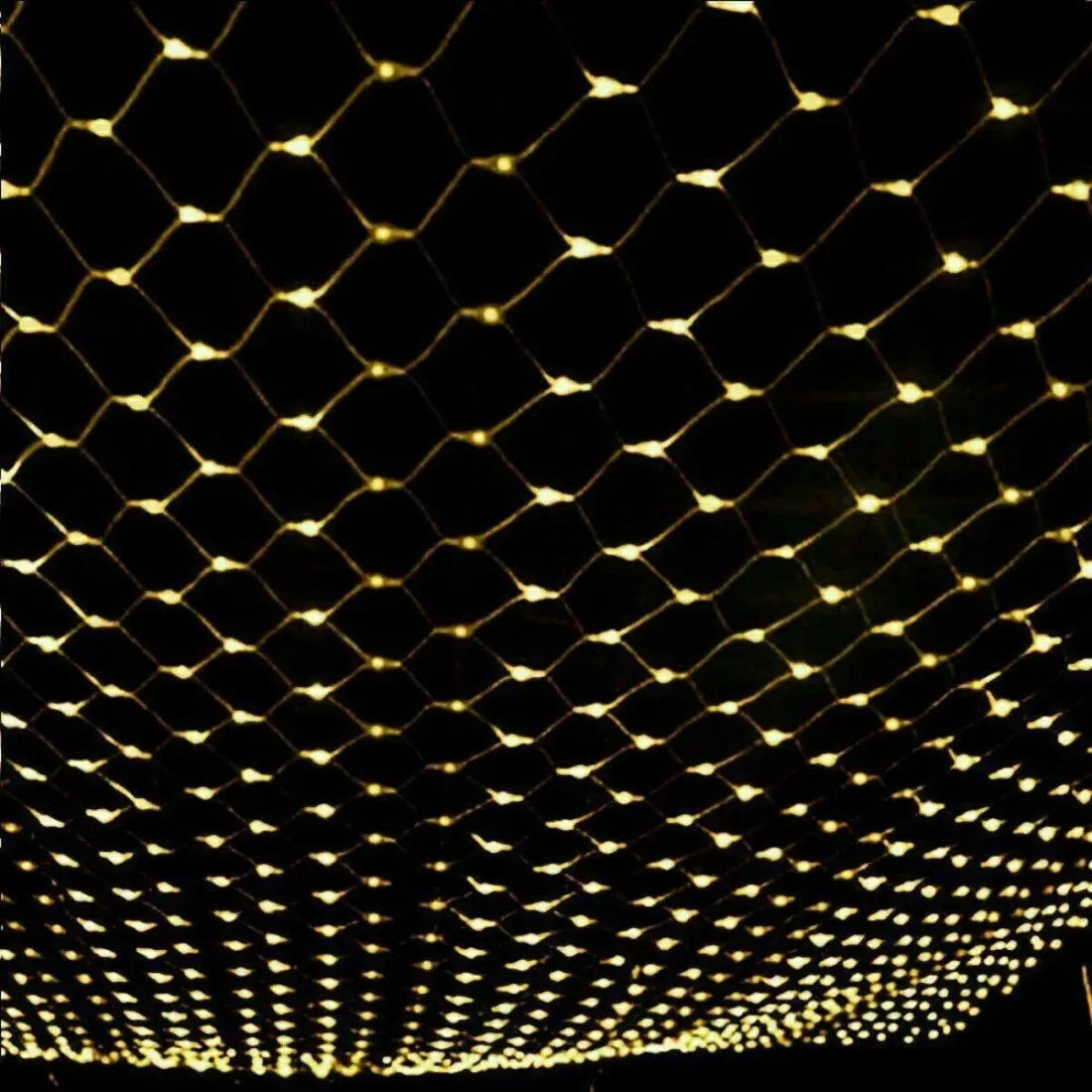 Instalație luminoasă LED tip plasă, 3 × 3 m, alb cald – imagine 2