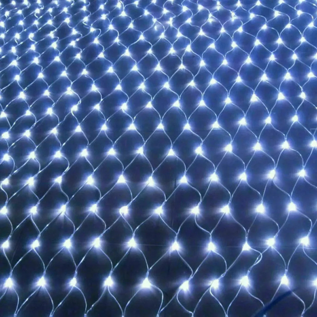 Instalație luminoasă LED tip plasă, 3 × 3 m, alb rece – imagine 2