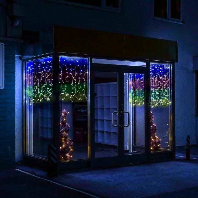 Perdea luminoasă LED, 3 × 1 m, multicoloră – imagine 2