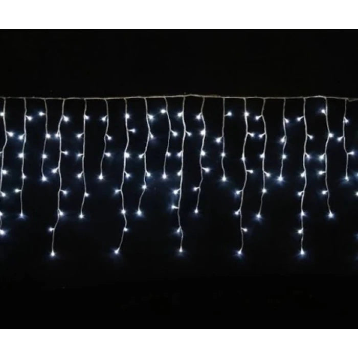 Instalație LED tip țurțuri, 300 LED-uri, 12 m, alb rece – imagine 3
