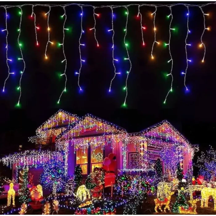 Instalație luminoasă LED tip țurțuri, 25 m – imagine 2