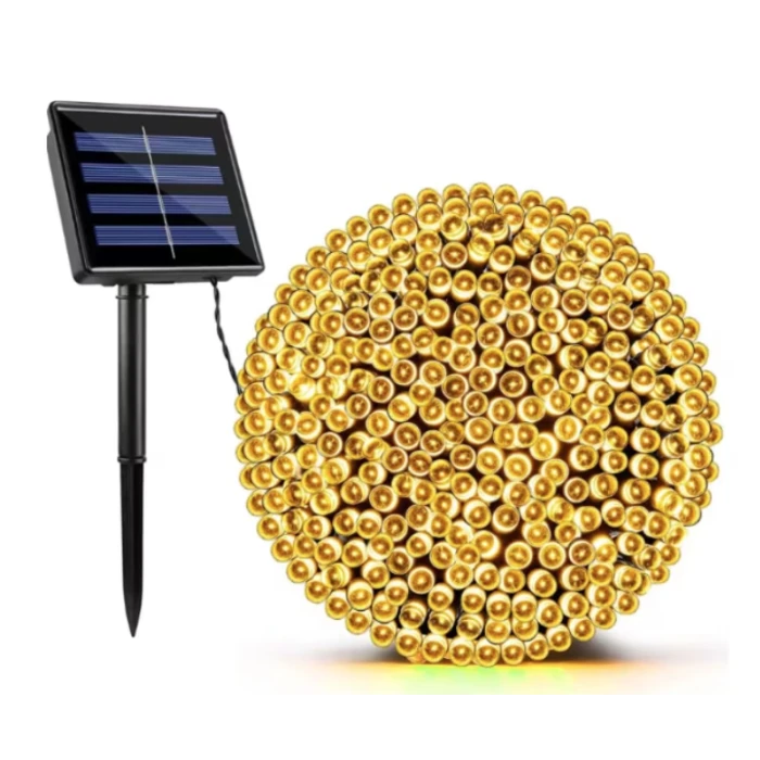 Instalație luminoasă solară LED, 30 m, cu panou separat – imagine 1