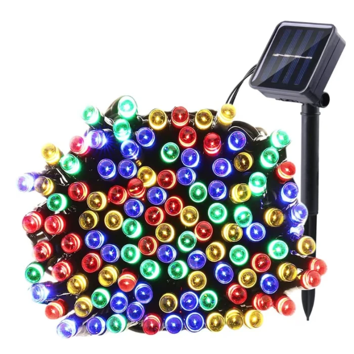 Instalație luminoasă solară LED, 30 m, cu panou separat – imagine 4