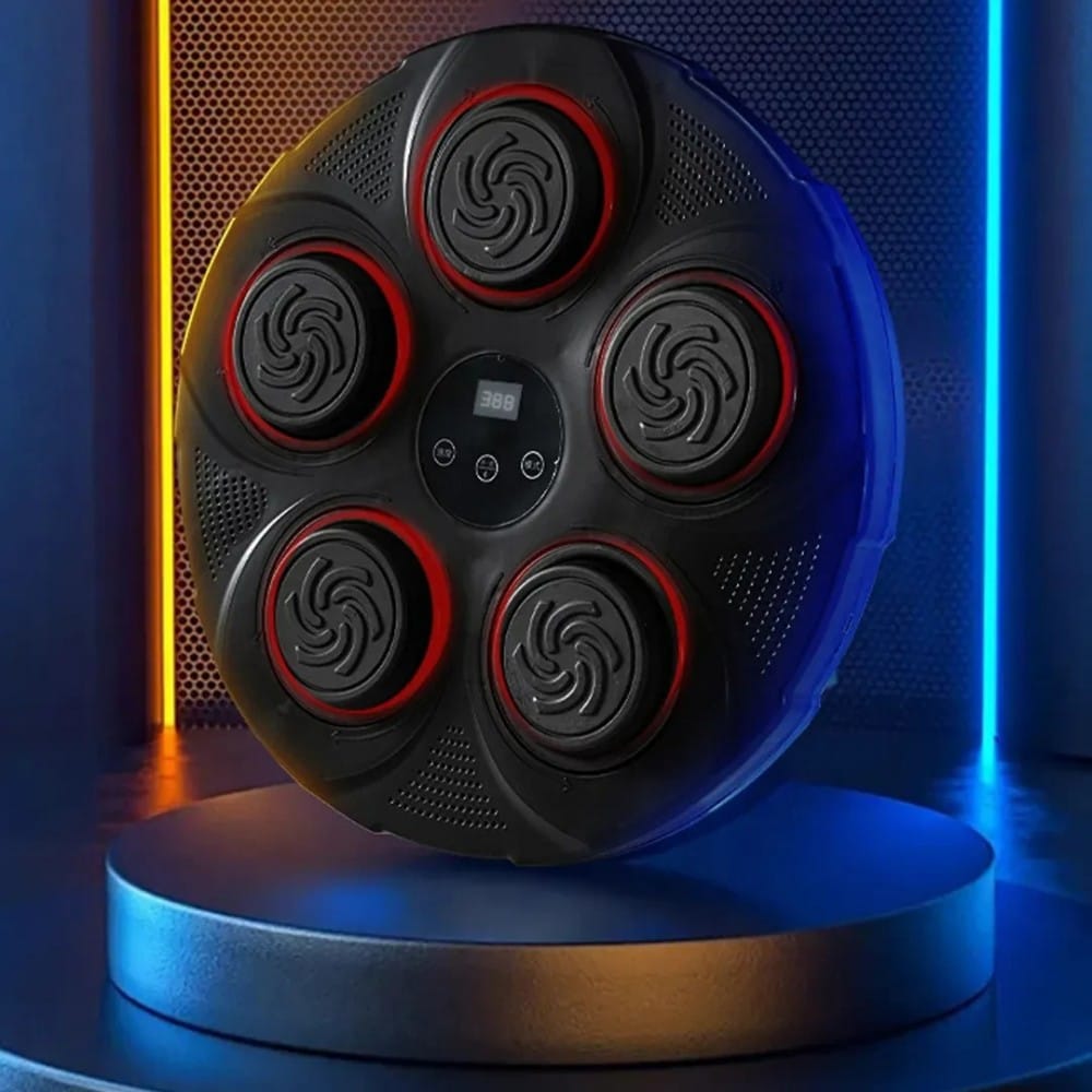 Țintă electronică de box cu muzică, rotundă, cinci zone circulare – imagine 2