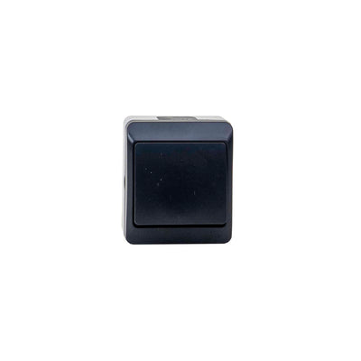 Intrerupator cap scara alb-negru 10A 250V IP44, dimensiuni 65x75x50 mm