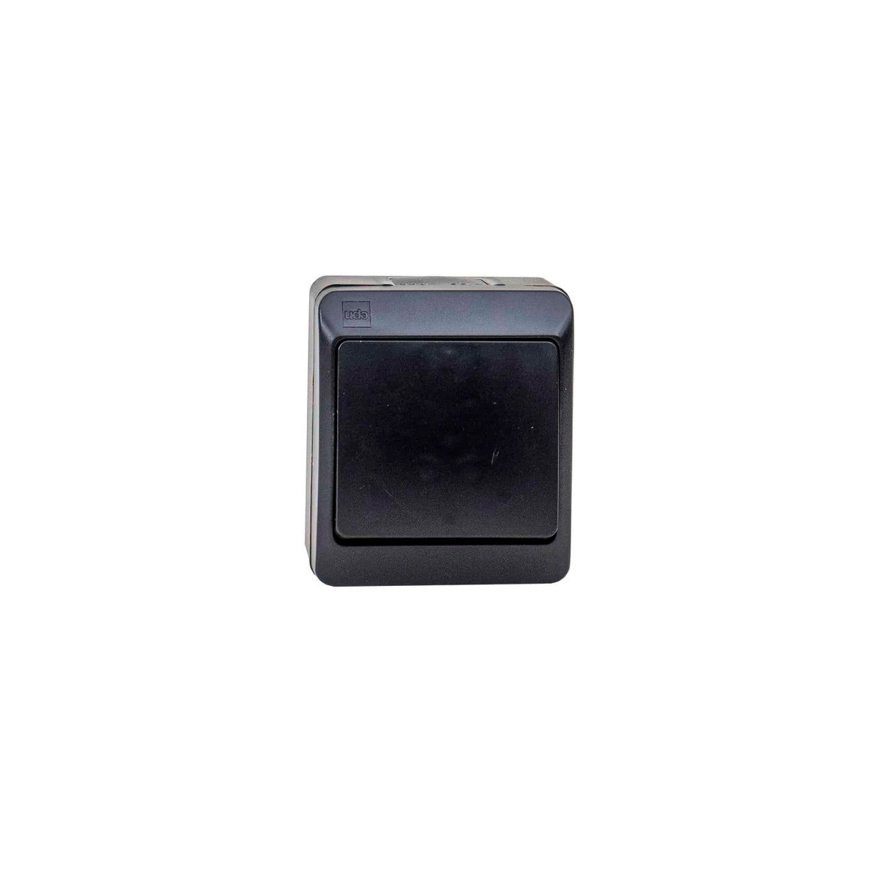 Intrerupator cap scara negru 10A 250V cu protectie IP44, dimensiuni 65x75x50 mm