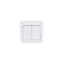 Intrerupator dublu, 10A, 250V, alb, dimensiuni 80x80x35 mm