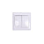 Intrerupator dublu 10A 250V, dimensiuni 80x80x35 mm, culoare alb
