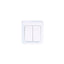 Intrerupator dublu 10A 250V, dimensiuni compacte, culoare alb
