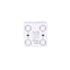 Intrerupator dublu 10A 250V, dimensiuni compacte, culoare alb