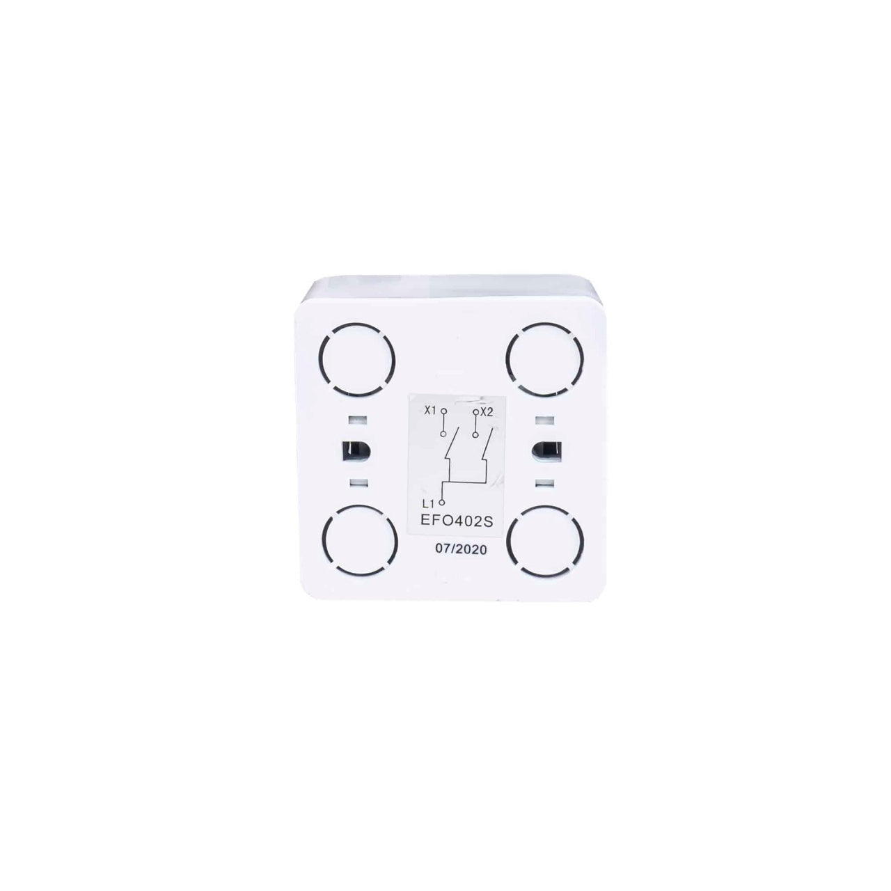 Intrerupator dublu 10A 250V, dimensiuni compacte, culoare alb