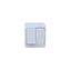Intrerupator dublu alb, 10A/250V, grad protectie IP44, dimensiuni 65x75x50 mm