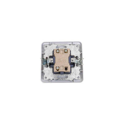 Intrerupator dublu cu led, 10A, 250V, dimensiuni 80x80x35 mm, culoare alb