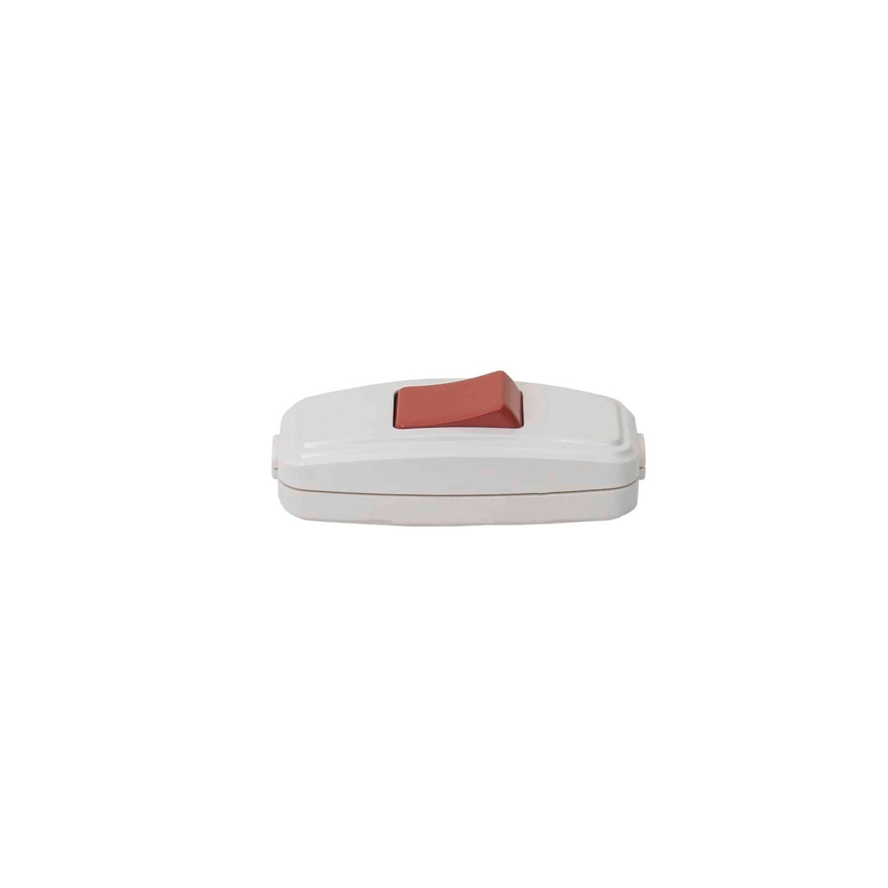Intrerupator pe fir alb-rosu, dimensiuni 6.5 x 2.7 cm