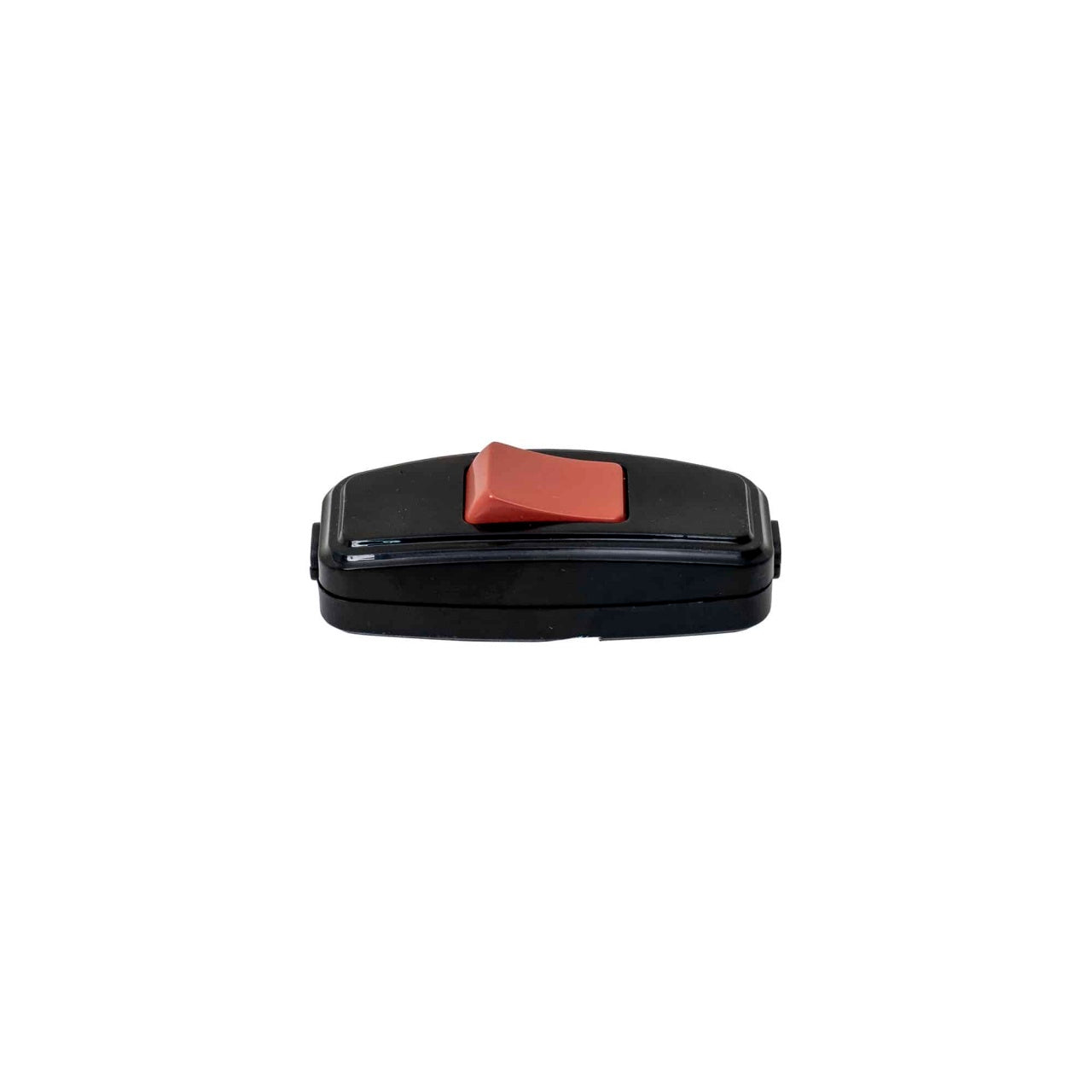 Intrerupator pe fir negru-rosu, dimensiuni compacte 6.5x2.7 cm