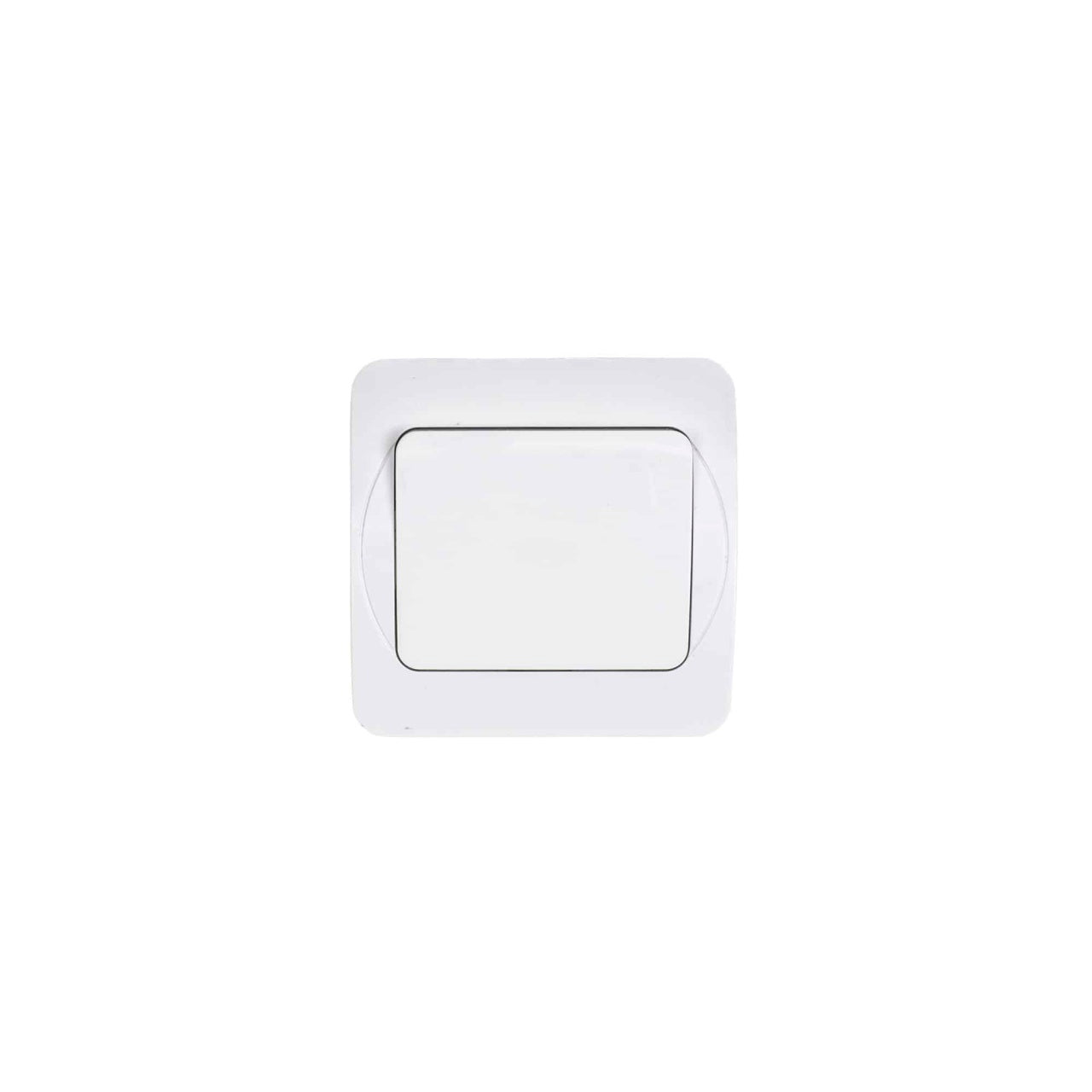 Intrerupator simplu alb, 10A, 250V, dimensiuni 80x80x35 mm