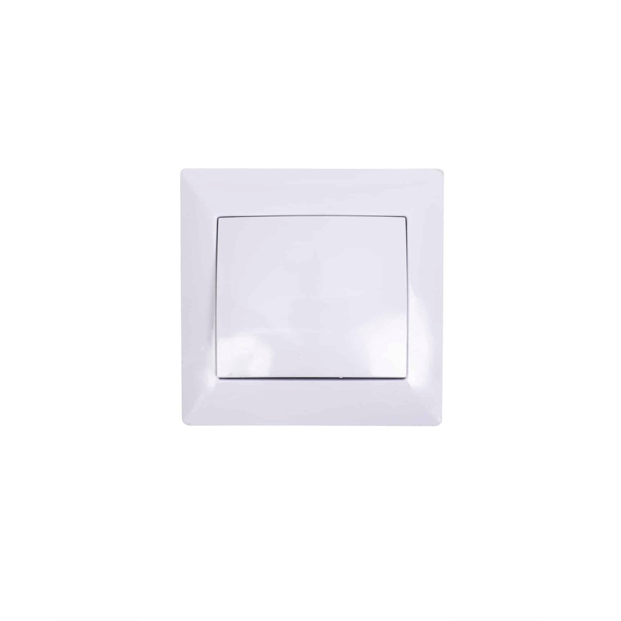 Intrerupator simplu alb, 10A, 250V, dimensiuni 80x80x35 mm