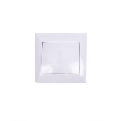 Intrerupator simplu alb, 10A, 250V, dimensiuni 80x80x35 mm