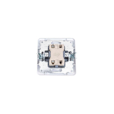 Intrerupator simplu alb, 10A, 250V, dimensiuni 80x80x35 mm
