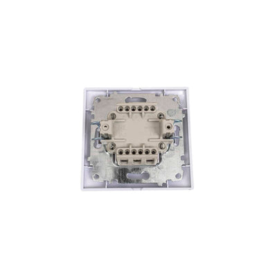 Intrerupator simplu cu led, 10A, 250V, alb, dimensiuni 80x80x35 mm