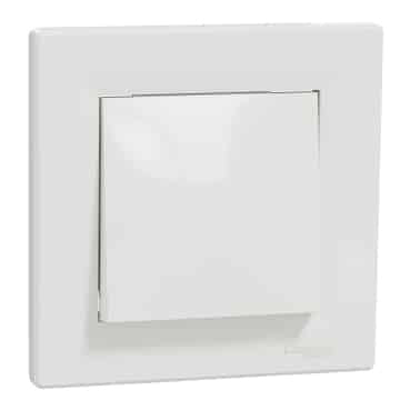 Intrerupator simplu fara suruburi, alb, putere max 2300W Schneider Asfora