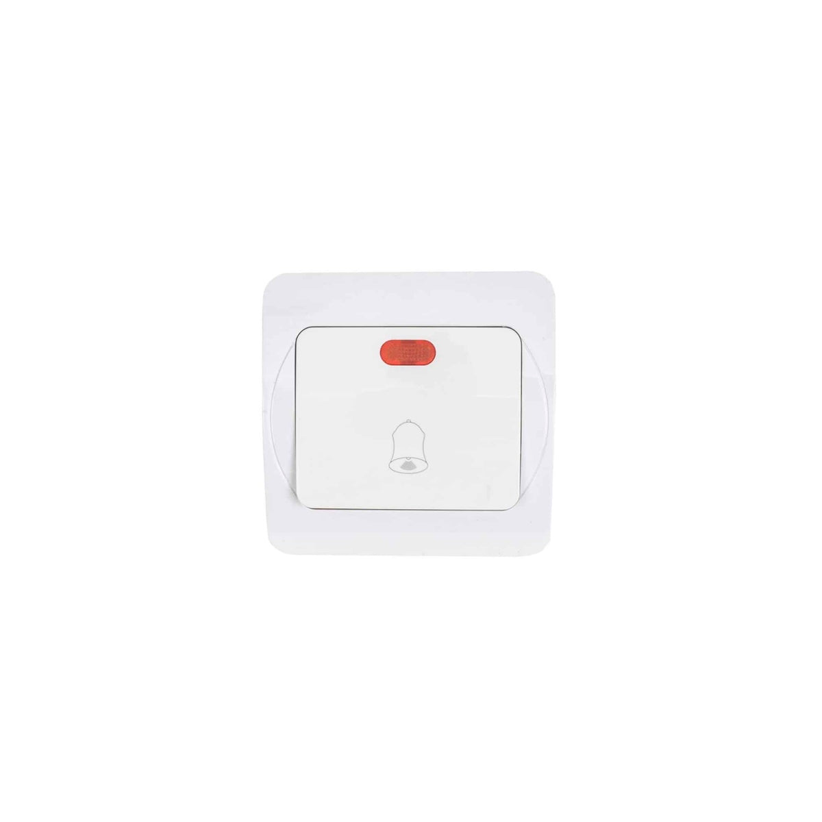 Intrerupator sonerie 10A, 250V, alb, dimensiuni 80x80x35 mm