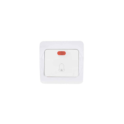 Intrerupator sonerie 10A, 250V, alb, dimensiuni 80x80x35 mm