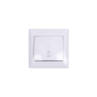 Intrerupator sonerie 10A 250V alb, dimensiuni 80x80x35 mm