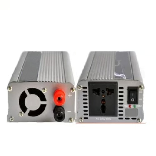 Invertor auto, 12 V, iesire 220 V AC, curent continuu, putere 500 W, gri