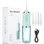Irigator Profesional Oral pentru dus bucal, 4 Capete Curatare Anti-Tartru, Portabil, Rezervor 220 ml, Verde