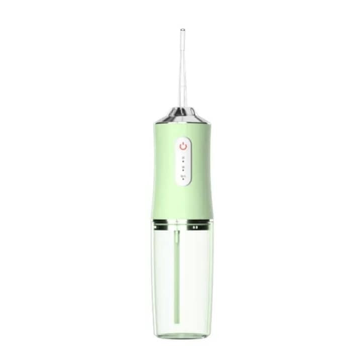 Irigator Profesional Oral pentru dus bucal, Curatare Anti-Tartru, Portabil, Rezervor 220 ml, Verde