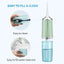 Irigator Profesional Oral pentru dus bucal, Curatare Anti-Tartru, Portabil, Rezervor 220 ml, Verde