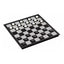 Joc 3 in 1, cu sah, dame si table, magnetic, dimensiuni 36 cm, metalic, alb/negru