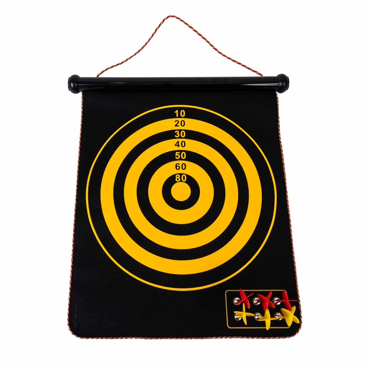 Joc darts magnetic SAFETY cu 6 sageti, tabla 46x38 cm, joc dublu